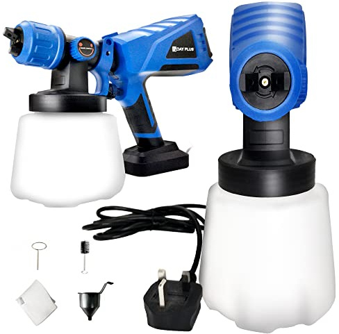 Elektro Lackierpistole Farbspritzpistole Farbspritzgerät mit 1000ML Behälter, Farbsprühsystem 1000 ml/min, HVLP Spritzpistole für Hausmalerei, Möbel, Zaun, Auto, Fahrrad, Stuhl