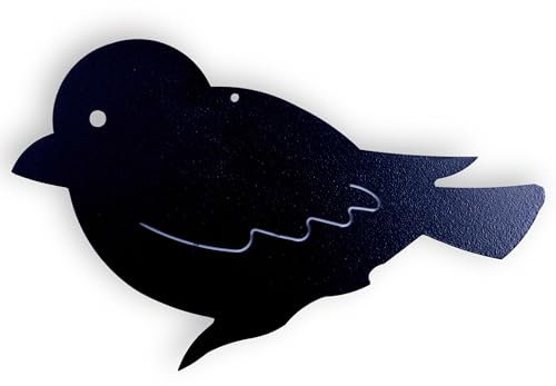 Rostikal Deko Vogel schwarz 10 x 15 cm Fensterdeko hängend Garten Deko Wohnzimmer
