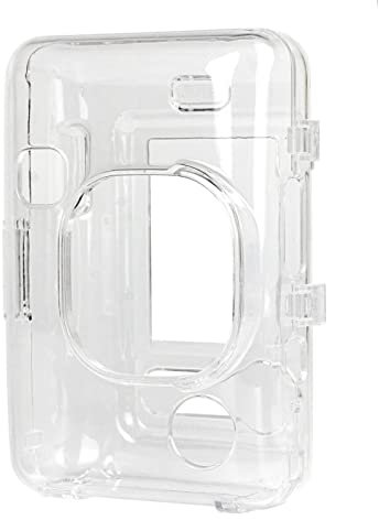 KNOKR Hybrid Instant Film Camera Bag PU Leather Retro Black Brown White Carrying Case Shoulder Bag Fit For Fujifilm Instax Mini Liplay camera bag (Color : Clear Plastic)