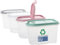 2friends Vorratsdosen 4er set,Schüttdosen 1,1 Liter, transparent mit Klappdeckeln, Müslispender, Farbe: grau, rosa, weiss, grün, aus Kunststoff, ideal z.B. für Müsli, Made in Europe, 100% recyclebar