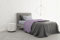 Set Lenzuola Letto Singolo Cotone Trendy Chic, lavorato in Italia - Completo Letto, Lenzuolo Sotto con Angoli, Lenzuolo 90x200cm e Federa, Lilla