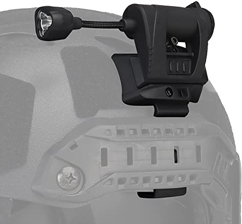 Taktischer Helm Lichtladung Mpls 4 Umwandlungsmodi Airsoft-Helmlampe Energiesparende Jagd Militär Fast Helm Taschenlampe (Black)