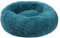 BVAGSS Hundebett Rund Katzenbett Flauschig Donut Kuscheliges Hundekissen Waschbar Ultra Weicher Plüsch Haustierbett für Kleine, Mittelgroße und Große Hunde, Katzen XH034 (Diameter:80 cm, Cyan)