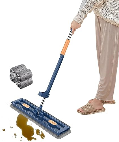 Trapeador para Madera,Trapeador Limpieza para Piso - Trapeador Plano para Madera, trapeador Comercial Profesional, trapeador húmedo y para Polvo con Mango Extensible, Gusengo