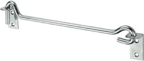 Connex Gancio tempesta – Ø 10 x 400 mm – con piastra – zincato/gancio universale/gancio di montaggio per garage/gancio officina/aiuto per ordine / DYB2000472