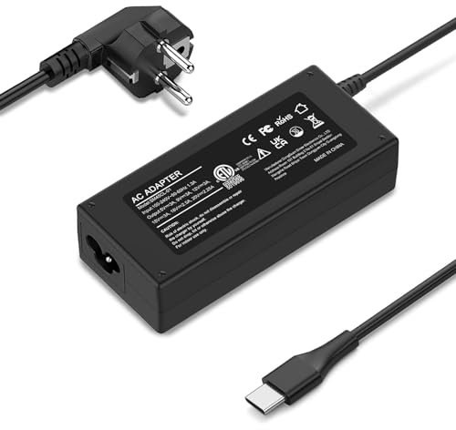 Cargador 45W Ordenador Portátil USB C para Chromebook HP 14 X360 14-ca051wm 14-ca052wm 14-ca091wm,Chromebook Acer 11 13 R13 14 15 Cargador Chromebook Tipo C