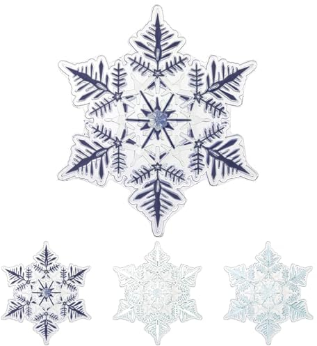 Snowboard Stomp Pad Snowflake, Clear 3D Snowboard Grip Stomp Pad, Purple