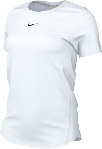 Nike One Classic Df Ss Damen T-Shirt, White/Black, S