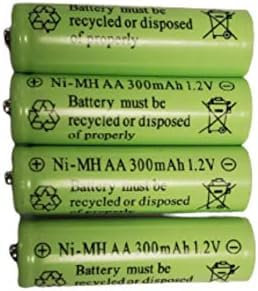 Batterie Solari AA Ricaricabili 300mAh 1.2V NI-MH Luci Da Giardino -4ps