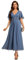 Ever-Pretty Women's V-Neck Short Sleeves Pleated A-Line Bridesmaid Dresses Wedding Guest Dusty Dusty Navy 16UK