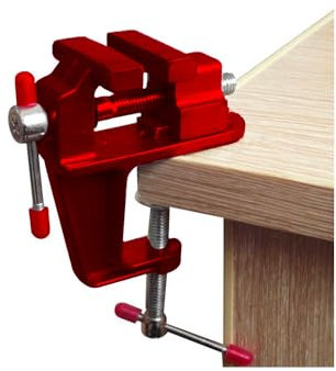 Avilia Morsa da Banco Girevole 180° e Morsetto a G - Max Apertura 30mm - Morsa Ideale per Falegnameria e officina - Morsa da Tavolo Perfetta per Ogni Superficie di Lavoro