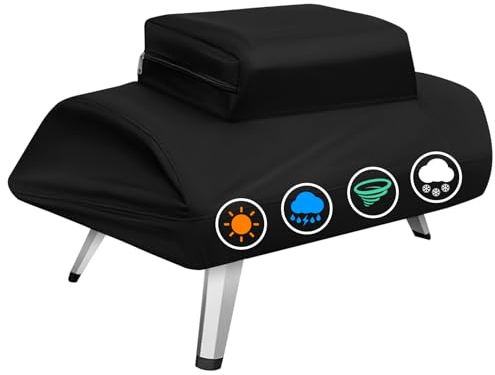 ZBXFCSH Strapazierfähige 600D-Polyester-Abdeckung, kompatibel mit Ooni Fyra 12 Pizzaofen, geeignet für Ooni Fyra 12 Pizzaofen-Zubehör, tragbarer Pizzaofen-Deckel mit Tasche (nur Abdeckung)