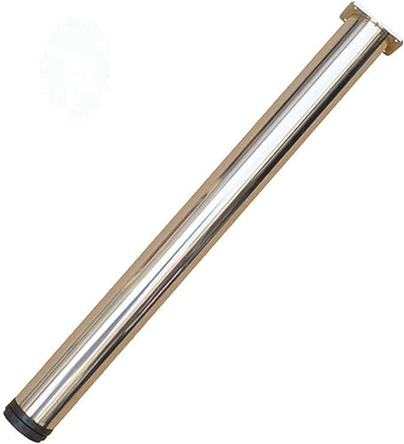 Tischbeine 1 × Tischbein aus Edelstahl, verstellbares Möbelbein aus rundem Rohr, einstellbare Höhe 15 mm, Durchmesser 48 mm, für Arbeitsplatte, Frühstücksbar, Schreibtischeinheit (80 cm) (60 cm) (90