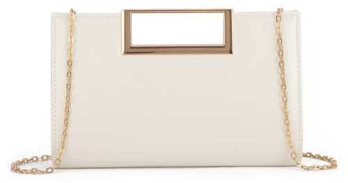 EVEOUT PU Leder Clutch Tasche mit Abnehmbarer Kette Elegante Damen Abendtasche für Hochzeiten,Partys,Abendessen & Alltag