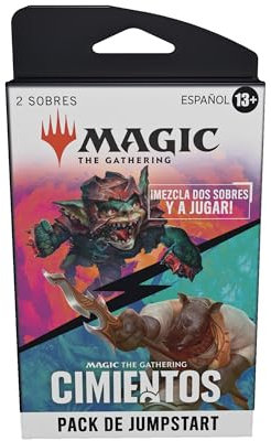 Conjunto de 2 sobres de Magic: The Gathering - Cimientos Jumpstart - Combínalos para obtener 1 mazo de Jumpstart (Versión en Español)