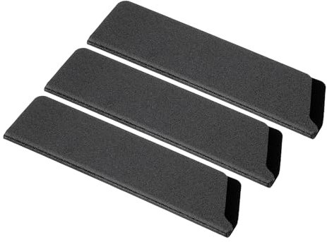 PATIKIL ABS Knife Cover Sleeves for 6 Kitchen Knife, 3 Pcs Knives Edge Guard Blade Protector Universal Knife Sheath for Home Kitchen, Black
