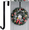 Aodaer 15 Inches Black Christmas Wreath Door Hanger Metal Wreath Hook Non-Slip Christmas Hanging Hooks for Party Christmas Holiday Home Decoration