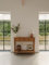 Statement Furniture Blenheim Oak Console Table with Turned Legs | Wooden Slimline Hallway Console Table with Drawer and Shelf (large)