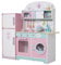 Warmiehomy Kids Kitchen Wooden Toy Kitchen Large Pretend Role Play Kitchen with Simulated Fridge, Washing Machine, Microwave, Storage Cabinet, and Some Toy Kitchen Accessories, Girls Play Kitchen Set