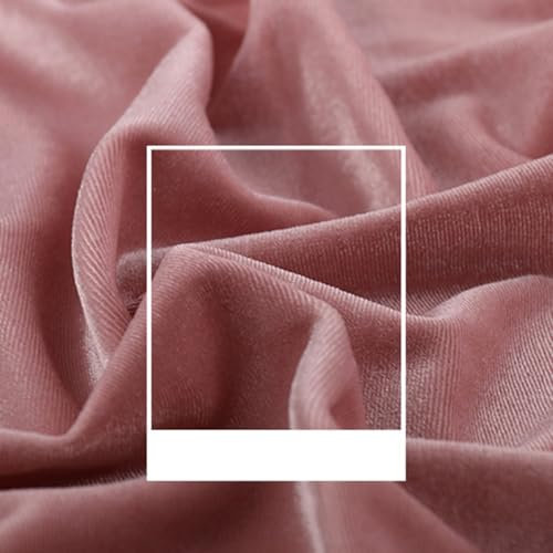 AMateschitz Tissu velours au mètre - Tissu en velours écrasé double face - Tissu décoratif doux et élégant - Velours de coton - Couleur unie - 24 couleurs - Pour couture DIY, rideaux, scène, costume -