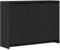 vidaXL Modernes Schwarzes Eichen Sideboard mit 3 Türen und 6 Regalen | Spanplatte Stauraum stilvolle Wohnzimmermöbel freistehend innen contemporär geräumiger Schrank freistehende Einheit Küche