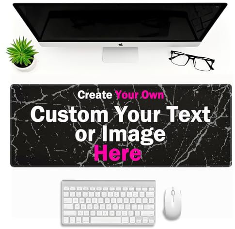 Naispanda Personalizado Foto Alfombrilla para ratón Alfombrilla de Ratón Grande Tapete de Escritorio XL/XXL Professional Gaming Alfombrillas Resistente al Agua con Base de Goma