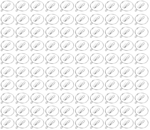 Ganci per tende in acciaio inossidabile con clip Pacchetto opzionale Ganci per tende Appendini Anelli per appendere tende