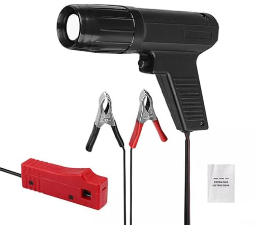 HOHOVYVY Zündlichtpistole,12V Digitales Zündungsprüflicht Für Auto Motorrad Motor Stroboskop-Timing-Licht ABS-Gehäuse