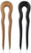 French Twist Hair Pin, 2 Pcs 15 cm French Hairpins, Handmade Hair Fork with U-shaped Easy-to-use Design for Women Girls Bun Thick Long Hairs (Black, Brown)