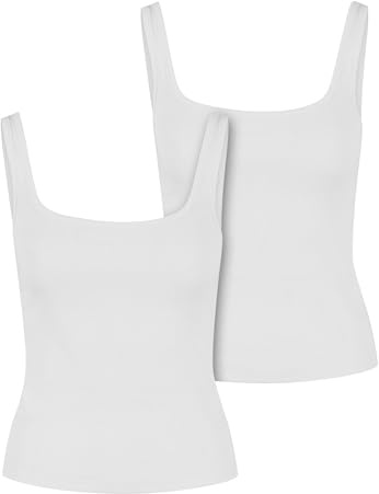 Urban Classics Ladies Wide Neck Rib Top 2-Pack