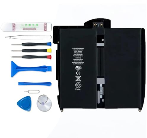 BORSCELLOR Batería A1315 compatible con iPad 1 1st Gen A1219 A1337 741-0025-A 616-0448 3,75 V 24,8 WHr con kit de herramientas
