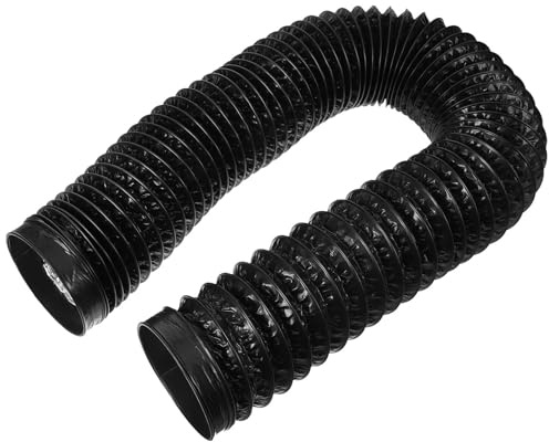 Conduit D’évacuation de Sèche-linge en Aluminium Renforcé, 100 Mm | Flexible Noir, Aluminium Foil et Pvc, Ventilation Adaptée au Sèche-linge à Tambour Standard
