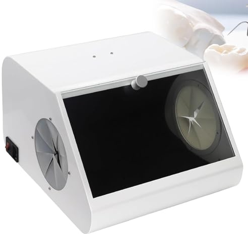 HuanSebesity Dental-Schleif-Polierbox,Sandstrahlbox,Staubbox Für Dentallabors Mit Filtern,Sandstrahlschutz,Vakuum-Staubabsauger,Verhindert Staubausbreitung,Ideal Für Präzisionsarbeiten