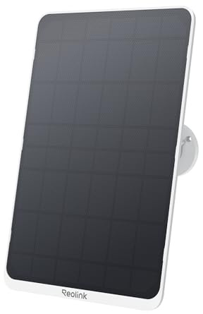 Reolink Hochleistungs Solarpanel 3 12W Weiß Wand-/Pfostenhalterung Kunststoff 356x231x56mm 1,56kg Typ C Port IP65 Wasserdicht 4M Kabel Kompatibel mit Kameras