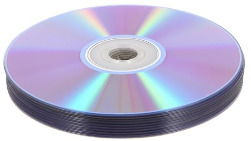 GAROZATION 10pcs Blank Cd-rw Discs Compact Disc Blank Computer Burning High Storage Capacity Writable Plastic Archival for Photo Backup and Music Backup
