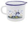 Krüger 4142 Milchtopf Gänseglück 14 cm, Emaille, 1.5 liters, mehrfarbig