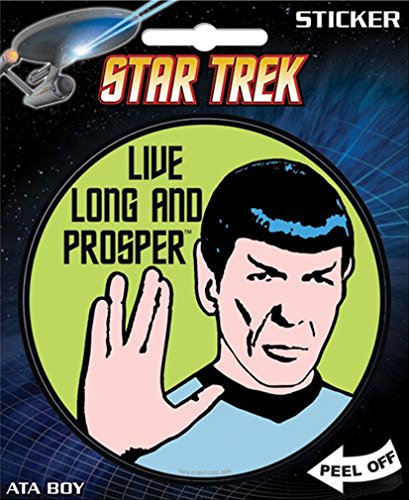 Star Trek - Live Long and Prosper Die Cut Vinyl Sticker Decal by Ata-Boy