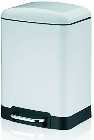 kela Treteimer Davino, 6 L, Metall, weiß, Silent-Close, herausnehmbarer Inneneimer, 22996