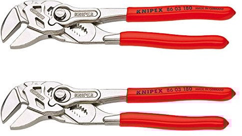 Knipex 8603180 7-1/4 Inch Adjustable Pliers Wrench, 2-Pack