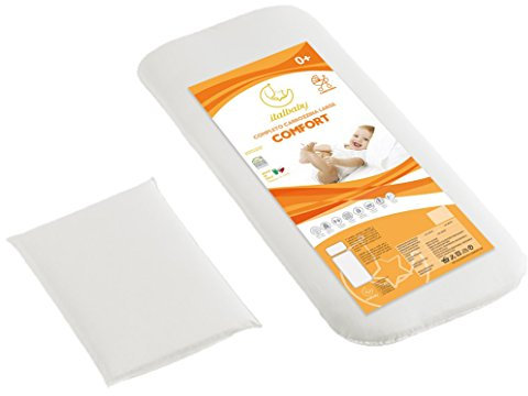 Italbaby comodidad Trio – Cochecito de colchón y almohada Set