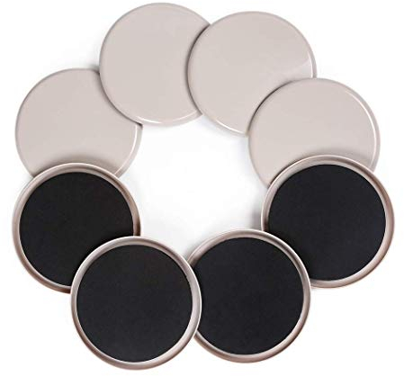 Ezprotekt Möbelgleiter 8 Stück 127 mmMöbelgleiter Movers für Teppich wiederverwendbar Möbel beweglichen Pads Teppich gleitet Bodenschoner Untersetzer