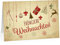 Große XXL Weihnachtskarte DIN A4 (Design Vintage Look mit Fröhliche Weihnachten) mit Umschlag/Weihnachten/Klappkarte/Grußkarte/zum Geschenk/moderne Karte