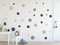 timalo® 73078-120 Wandsticker Kinderzimmer Kreise Pastellkreise Set 120 Stück Set 120