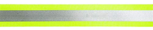 Jajasio Reflektorband 50mm breit zum Aufnähen in 2 Farben gelb-Silber 10 Meter. Reflektierendes Band, Leuchtband