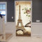 A.Monamour Türtapete Selbstklebend Türfolie Türposter 3D Paris Eiffelturm Rose Blumen Schmetterling Vintage Retro Stil Vinyl Folie Türdeko Tapete Wandbild Türaufkleber Türtattoo 90 x 200 cm