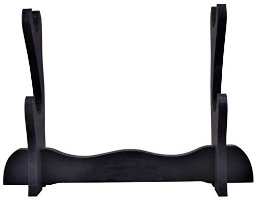 Royal Plus Supporto da Tavolo in Legno Porta Katana Doppio (GS2)