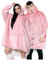 Hug Snug Oversized Hoodie Women, Sherpa Fleece Snuddies Women Blush Pink Blanket Hoodie Mens, Wearable Blanket Women's Hoodies Adults Snuddie Udie