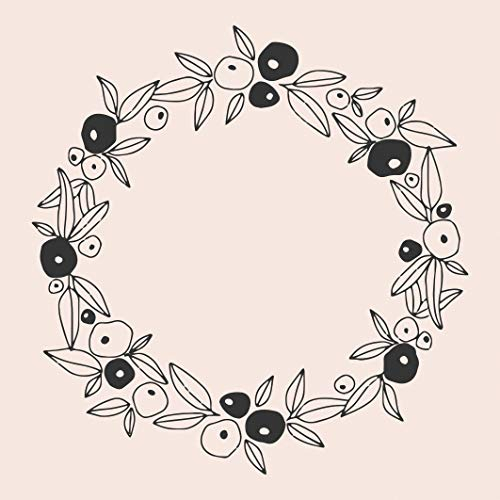 May and Berry Holzstempel - Beeren-Kranz, 45x45mm, Rosa