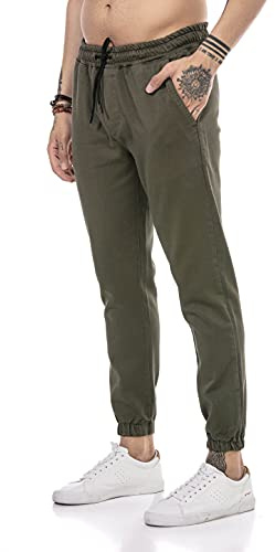 Redbridge Hose für Herren Freizeit-Hose Jogger Pants Chino Khaki M