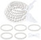 Yaomiao 10 Stücke Perlenarmband für Braut Party Hochzeit Künstlichen Perlen Armband Set Weiß Perlen Stretcharmband Stapelbares Armband Sets für Damen JGA 1920 Zubehör
